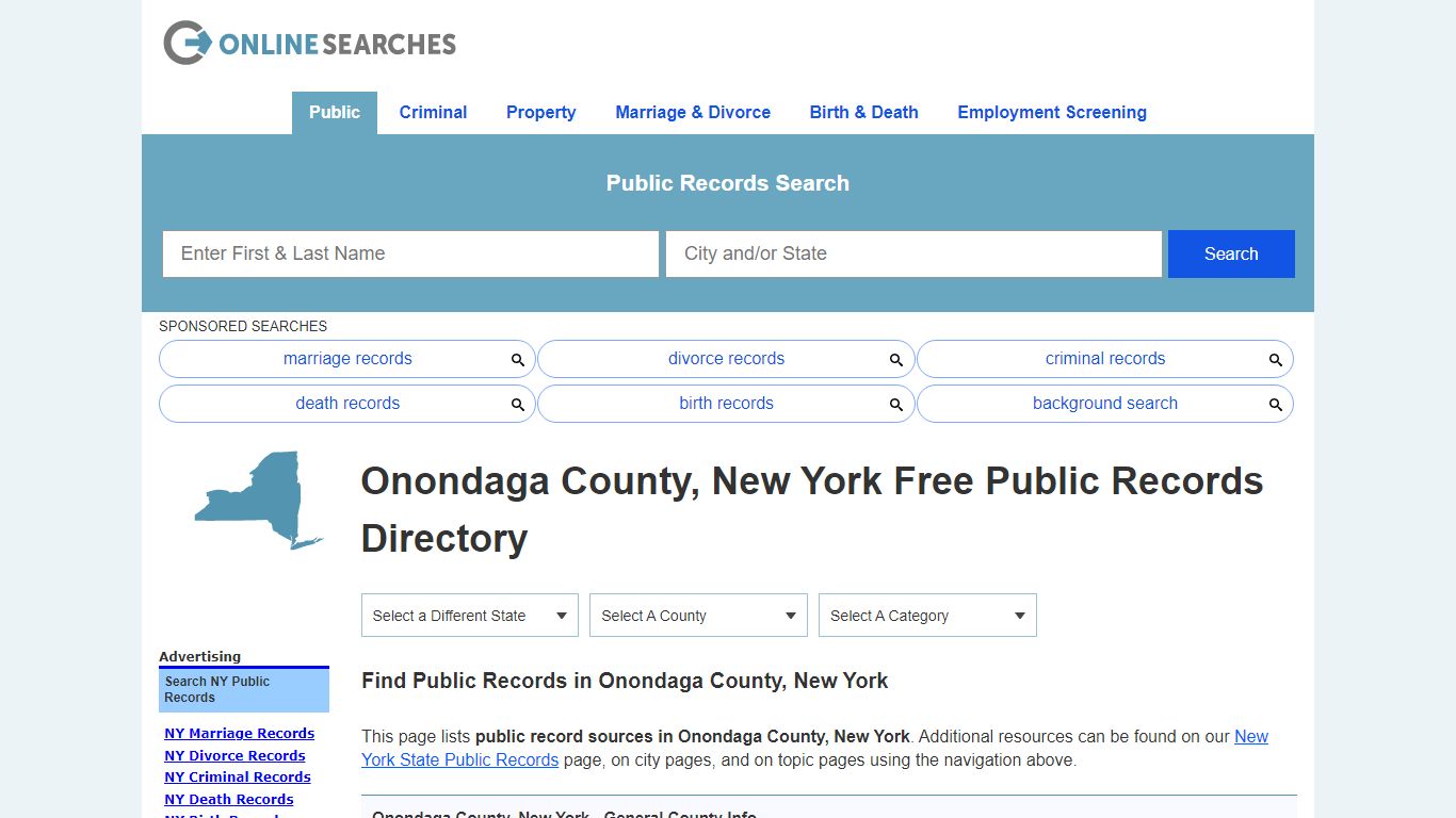 Onondaga County, New York Public Records Directory